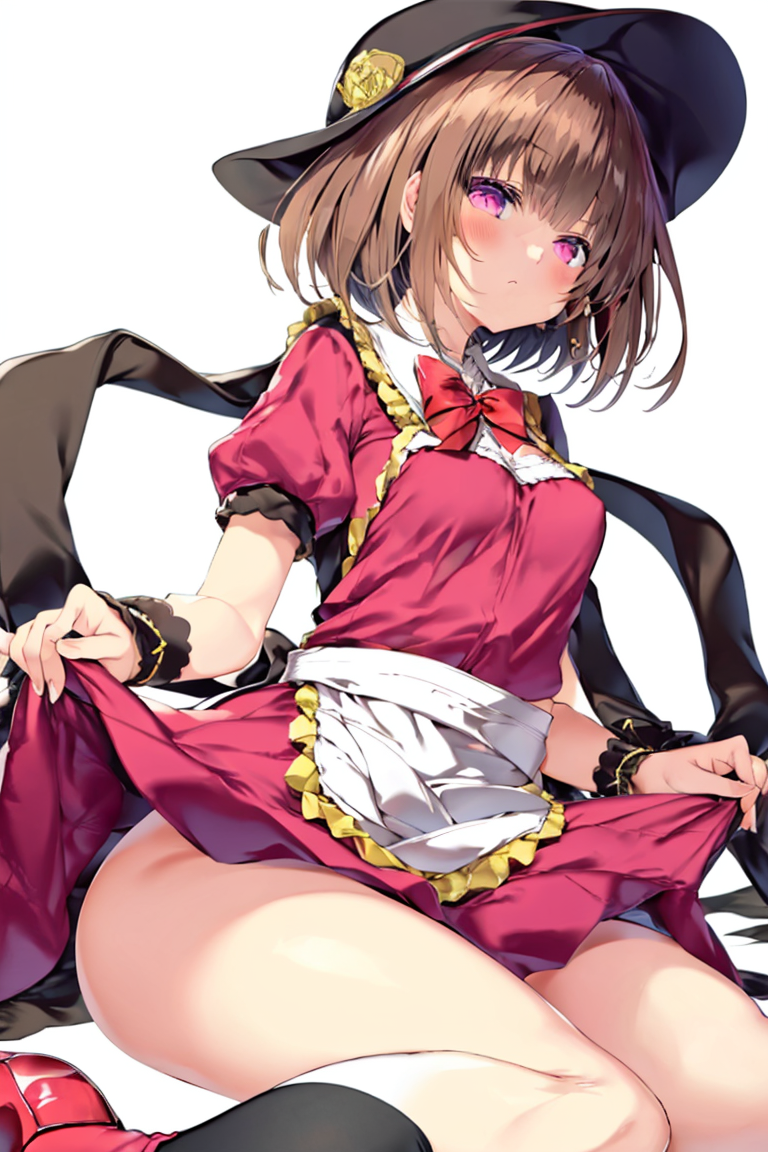 1236417-1650863597-1girl, solo,  1girl, solo, nishida satono, brown hair, dress, sitting, short hair with long locks, black socks, apron, short sle.png